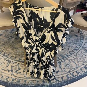 Gorgeous navy and white dress or cover up